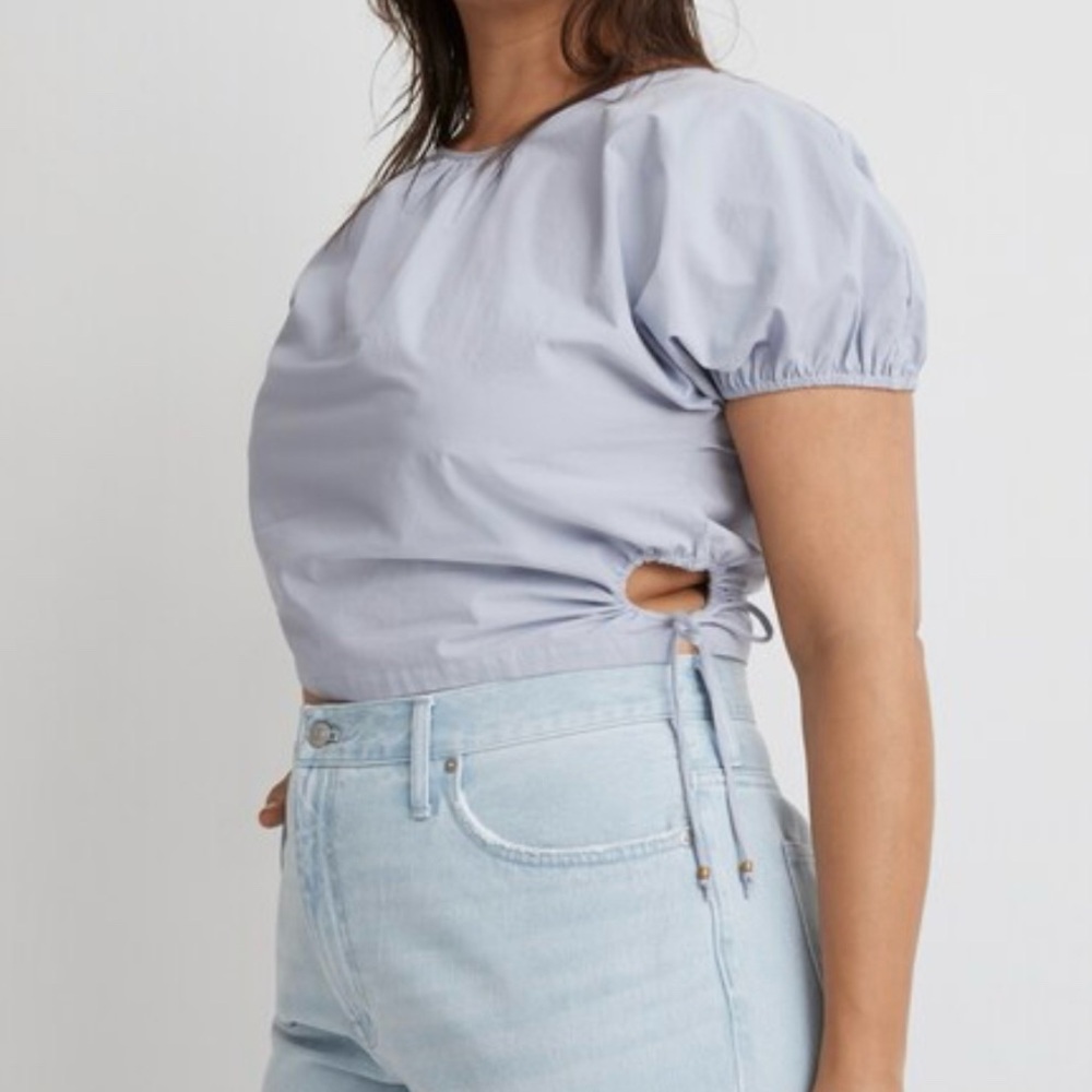 Madewell Lavenderβ Puff Sleeve Blouse